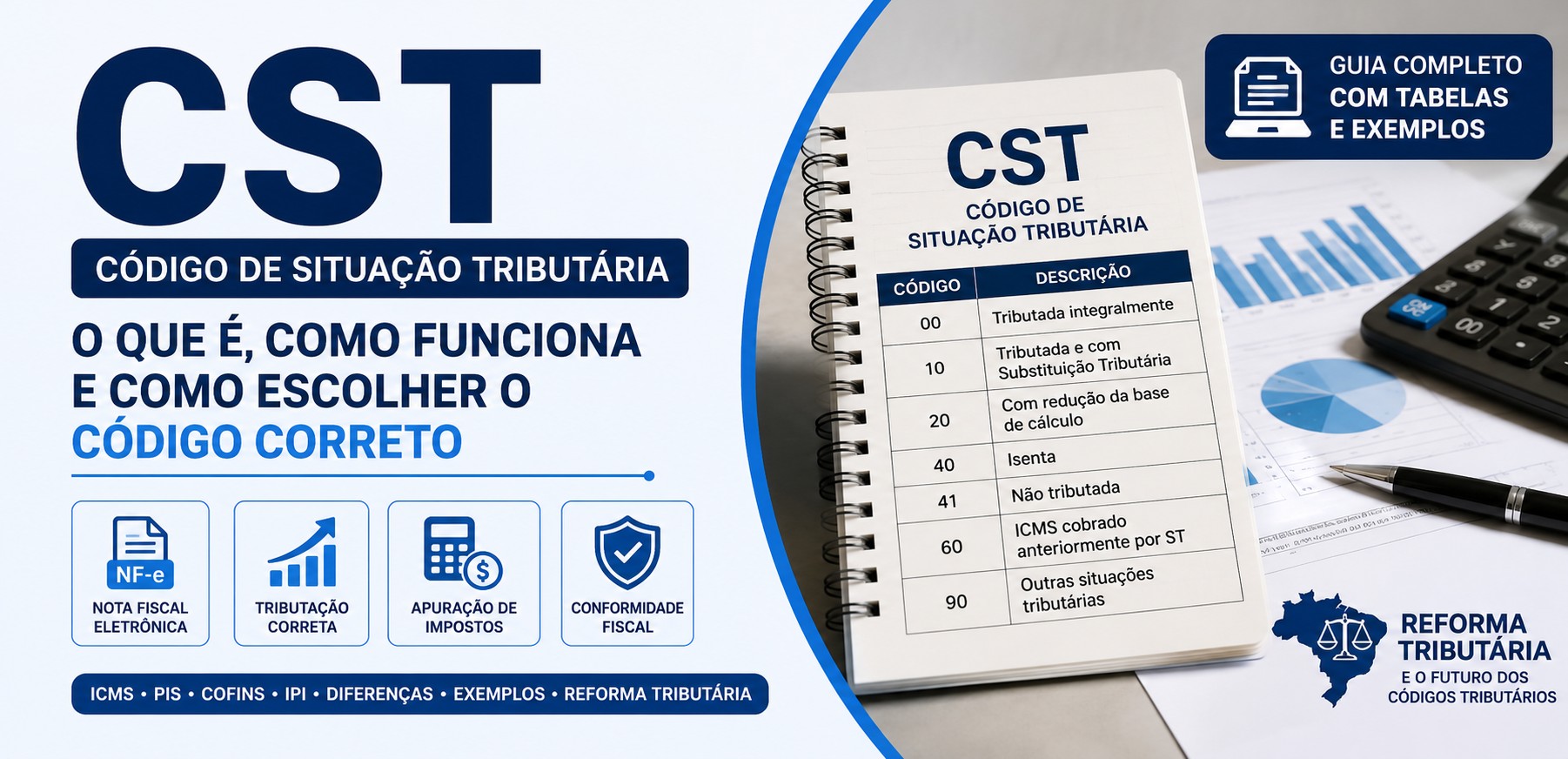 ST Código de Situação Tributária: guia completo com tabelas, exemplos e Reforma Tributária